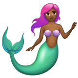 Whatsapp design of the mermaid: medium-dark skin tone emoji verson:2.23.2.72