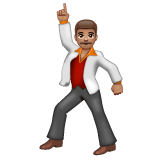 Whatsapp design of the man dancing: medium skin tone emoji verson:2.23.2.72