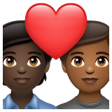 Whatsapp design of the couple with heart: person person dark skin tone medium-dark skin tone emoji verson:2.23.2.72