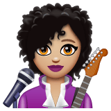 Whatsapp design of the woman singer: medium-light skin tone emoji verson:2.23.2.72