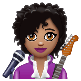 Whatsapp design of the woman singer: medium skin tone emoji verson:2.23.2.72
