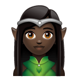 Whatsapp design of the elf: dark skin tone emoji verson:2.23.2.72