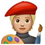 Whatsapp design of the artist: medium-light skin tone emoji verson:2.23.2.72