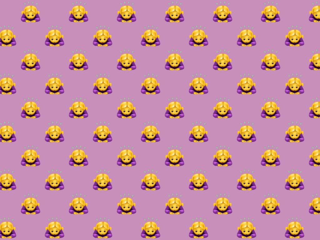 woman bowingemoji meaning - Featured Banner Image 45 degrees pattern wallpaper